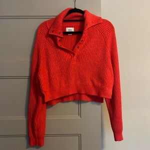 BGD. Size S. Orange:red sweater. Slight crop. Rarely worn (great condition).